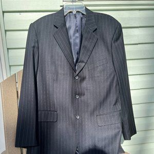 ITALY strip black men suit/blazer 42